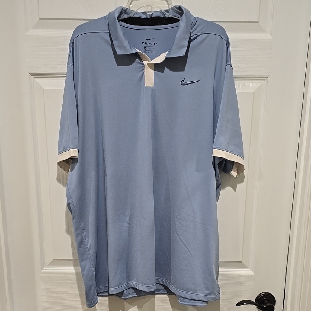 Nike Men's Blue S/S Dri-Fit Polo Shirt